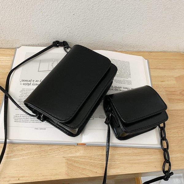 2023 Fashion Women's Bags Cute Chain Flap Bags High Quality New Shoulder Crossbody Bags Candy Color PU Leather Handbags - Image 2