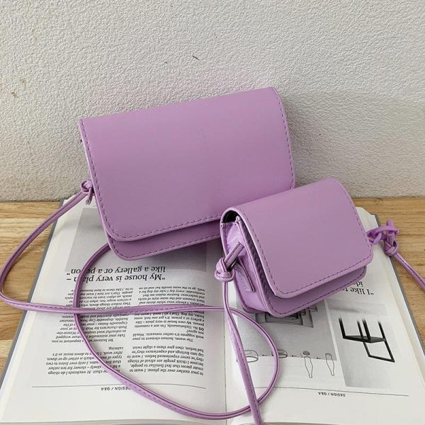 2023 Fashion Women's Bags Cute Chain Flap Bags High Quality New Shoulder Crossbody Bags Candy Color PU Leather Handbags - Image 3