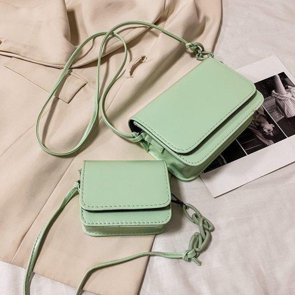 2023 Fashion Women's Bags Cute Chain Flap Bags High Quality New Shoulder Crossbody Bags Candy Color PU Leather Handbags - Image 4