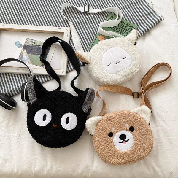 Autumn and Winter New Cute Doll Women's Shoulder Bag Fashion Foreign Style Crossbody Small Round Bag Student Mobile Phone - Image 4