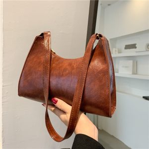 Fashion Exquisite Shopping Bag Retro Casual Women Totes Shoulder Bags Female Leather Solid Color Chain Handbags for Women 2022