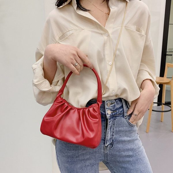 Fashion New Small Bag 2022 New Messenger Bag Trendy Female Small Square Bag Casual Fold Clutch Bag Shoulder Bag Designer Bags - Image 5