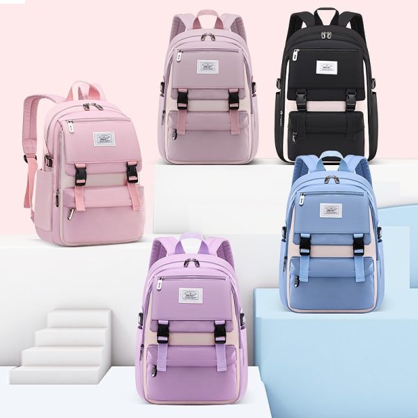 High School Bags for Girls Student Many Pockets Waterproof School Backpack Teenage Girl High Quality Campus Backpack - Image 3