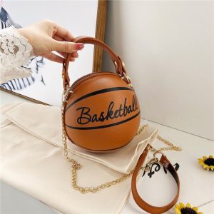 Hot Selling Ladies Spherical Bag Personality Basketball Football Bag New Shoulder Messenger Bag Korean Round Bag Women's Bag