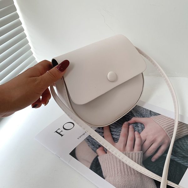 Korean New Summer Women's Bag Simple Pure Color Small Fresh Personality Fashion Bag One Shoulder Crossbody Women's Bag - Image 3