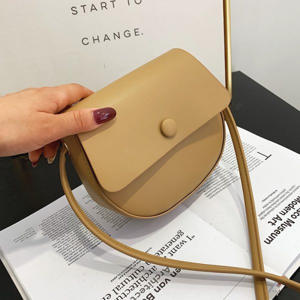 Korean New Summer Women's Bag Simple Pure Color Small Fresh Personality Fashion Bag One Shoulder Crossbody Women's Bag - Image 4