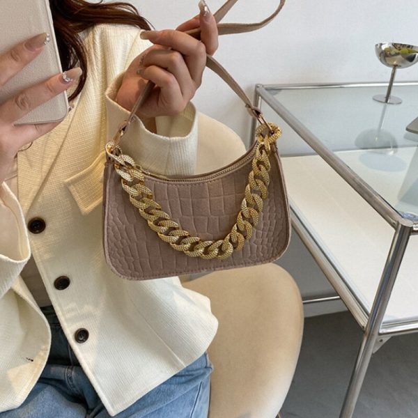 Luxury Brand Leather Handbags Metal Chain Shoulder Bag Women Office Party Handbag Elegant Ladies Fashion Diamond Clutch Bags NEW - Image 4