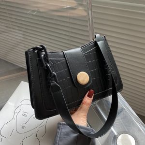 New Crocodile Pattern Rectangular Ladies Handbag Chain Ladies Small Shoulder Bag Fashion Design Leather Armpit Bag Designer Bag