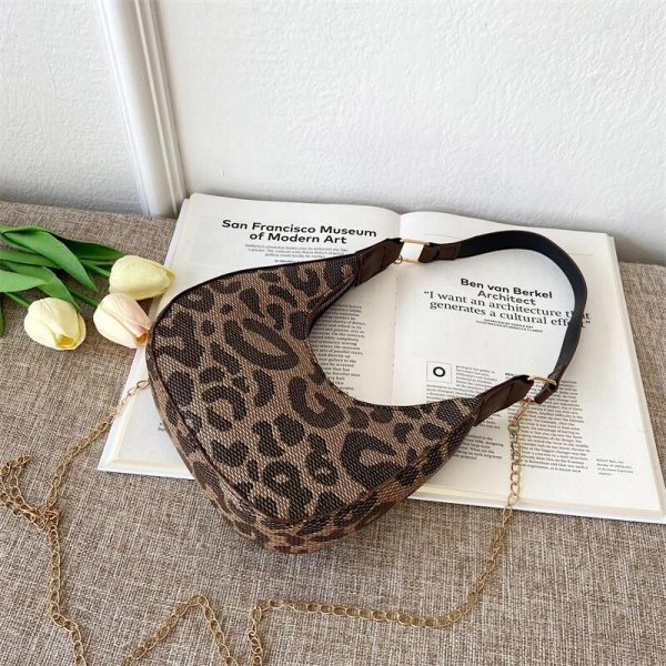 New Korean Version Houndstooth Grid Red Contrast Retro Chessboard Grid Staff Armpit Crescent Pouch Hand Shoulder Bag for Women - Image 6