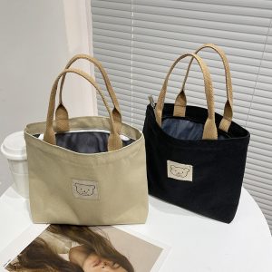Niche Small Japanese Canvas Portable Bag Large Capacity Commuter Convenient Bag Sen Family Simple and Versatile Storage Bag