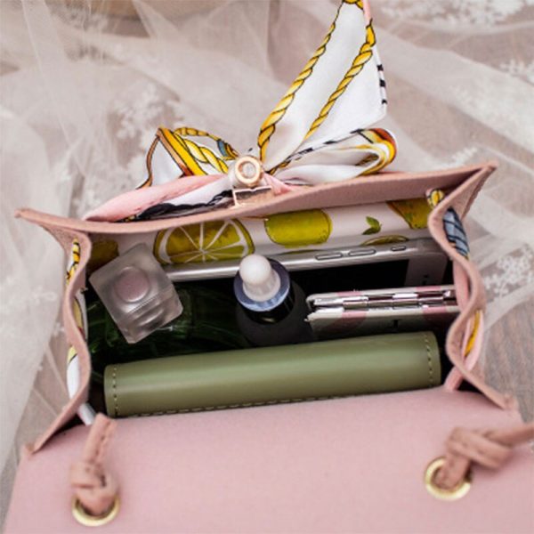 PU Leather Bow-Knot Shoulder Bag Messenger Purse Bag Women Single Strap Crossbody Handbag Purse Small 5 Colors - Image 5