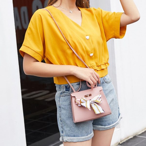 PU Leather Bow-Knot Shoulder Bag Messenger Purse Bag Women Single Strap Crossbody Handbag Purse Small 5 Colors - Image 6