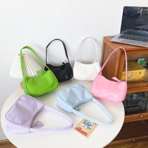 Retro Solid Color Totes Bags 2022 New Women's Fashion Handbags PU Leather Shoulder Underarm Bag Casual Women Shoulder Bag
