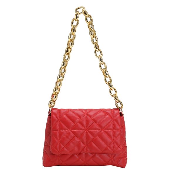 Rhombus Chain Small Women's Bag New Fashion Trendy Texture Single Shoulder Bag Simple Western Style Messenger Small Square Bag - Image 6