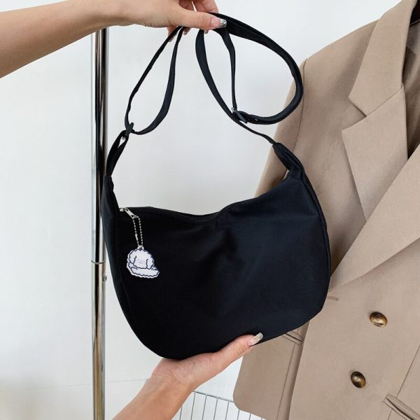 Shoulder Bags Women Solid Harajuku All-match Simple Multifunction Ulzzang Handbags Large Capacity Hobos Cross-body Bag Teens - Image 2