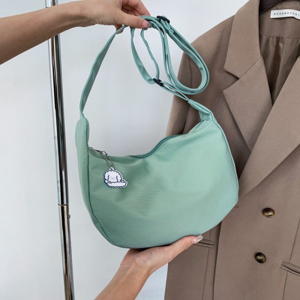 Shoulder Bags Women Solid Harajuku All-match Simple Multifunction Ulzzang Handbags Large Capacity Hobos Cross-body Bag Teens - Image 3