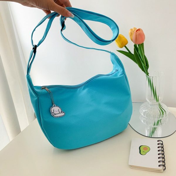 Shoulder Bags Women Solid Harajuku All-match Simple Multifunction Ulzzang Handbags Large Capacity Hobos Cross-body Bag Teens - Image 4