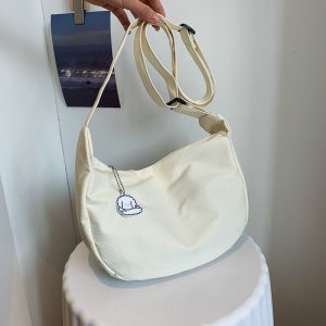 Shoulder Bags Women Solid Harajuku All-match Simple Multifunction Ulzzang Handbags Large Capacity Hobos Cross-body Bag Teens