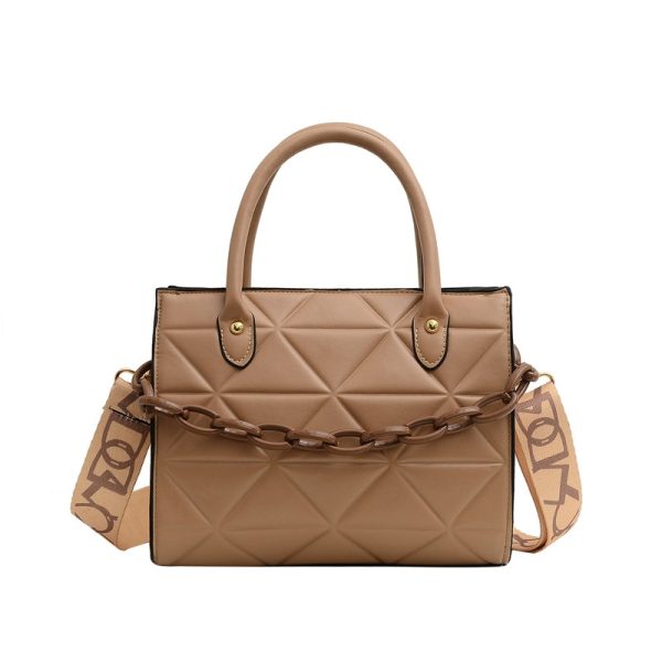 Simple Portable Large-capacity Bag Women's Bag Popular New Trendy Fashion Messenger Bag Western Style Rhombus Shoulder Bag - Image 2