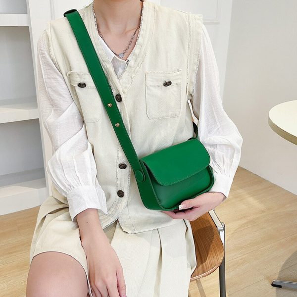 Small Bag Women's 2022 Spring and Summer New Niche Design Casual Messenger Bag Pu Leather Small Square Bag Shoulder Underarm Bag - Image 3