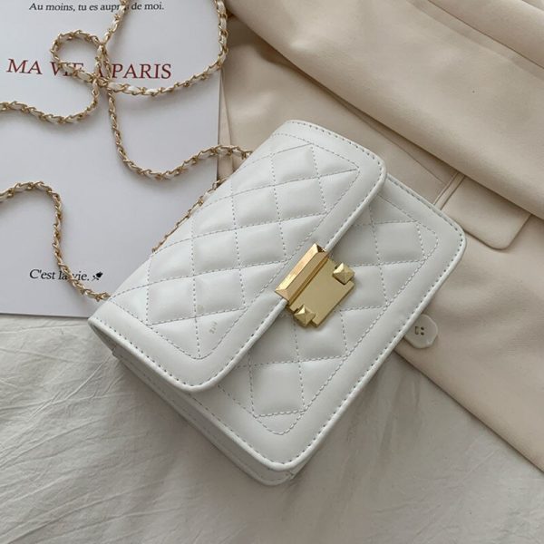 Summer Small Bag Female Bag 2022 Internet Celebrities New Trendy Fashion Rhombus Chain Bag Ins Shoulder Messenger Bag - Image 2