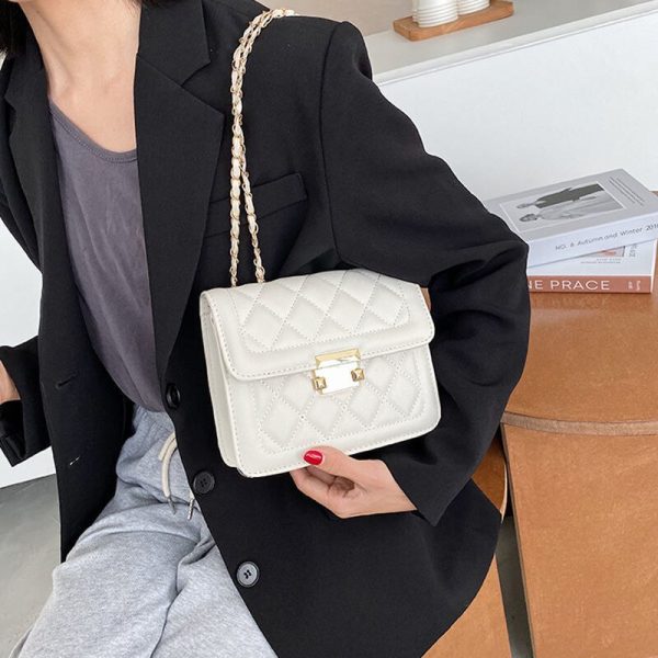 Summer Small Bag Female Bag 2022 Internet Celebrities New Trendy Fashion Rhombus Chain Bag Ins Shoulder Messenger Bag - Image 3