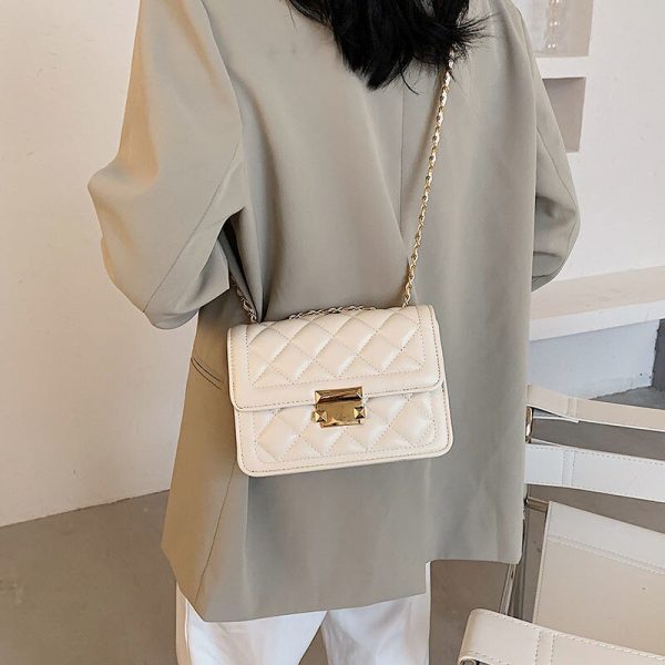 Summer Small Bag Female Bag 2022 Internet Celebrities New Trendy Fashion Rhombus Chain Bag Ins Shoulder Messenger Bag - Image 4