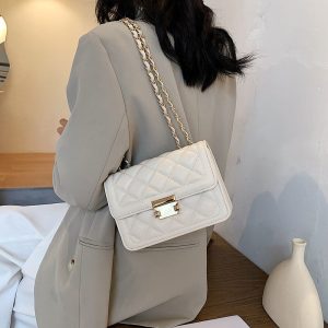 Summer Small Bag Female Bag 2022 Internet Celebrities New Trendy Fashion Rhombus Chain Bag Ins Shoulder Messenger Bag