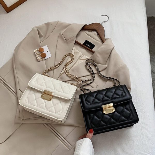 Summer Small Bag Female Bag 2022 Internet Celebrities New Trendy Fashion Rhombus Chain Bag Ins Shoulder Messenger Bag - Image 5