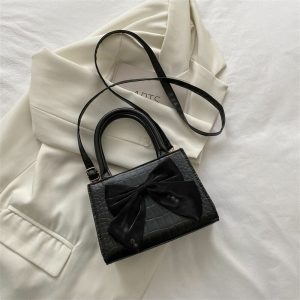 Summer Small Bag Women's Bow Handbag 2022 New Fashion Fashion Trend Simple One-shoulder Messenger Women's Bag 18*8.5*13cm