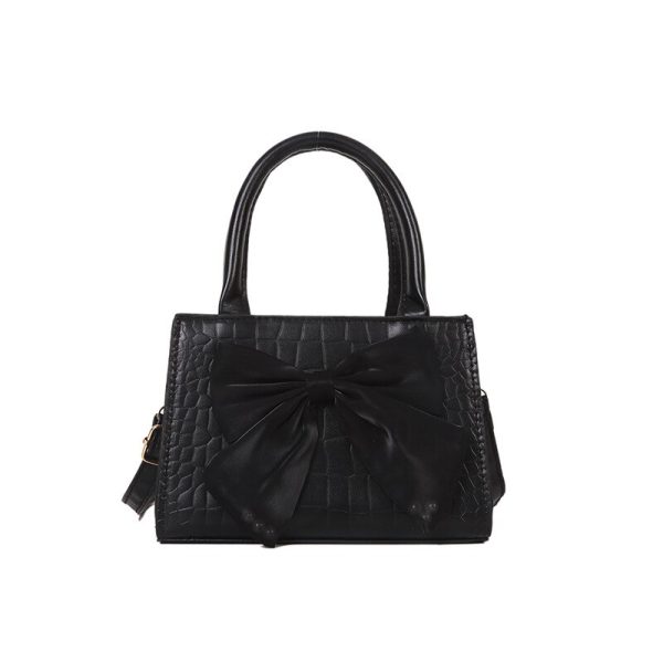 Summer Small Bag Women's Bow Handbag 2022 New Fashion Fashion Trend Simple One-shoulder Messenger Women's Bag 18*8.5*13cm - Image 6