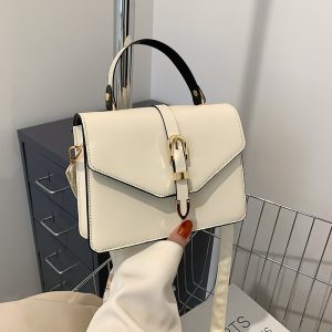 Temperament Small Bag Women's Crossbody Bag New Fashion Hand-held Messenger Bag Solid Color Retro One-shoulder Small Square Bag