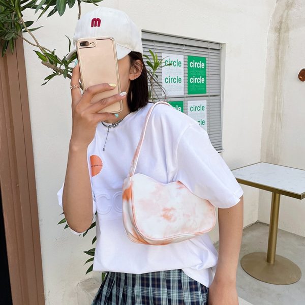 Tie-dye Bag Women's 2022 New Trend Fashion Casual Simple Street Hip-hop Simple Shoulder Messenger Bag Underarm Nylon Bag - Image 4