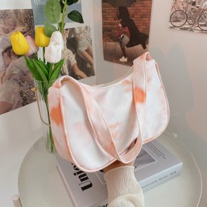 Tie-dye Bag Women's 2022 New Trend Fashion Casual Simple Street Hip-hop Simple Shoulder Messenger Bag Underarm Nylon Bag