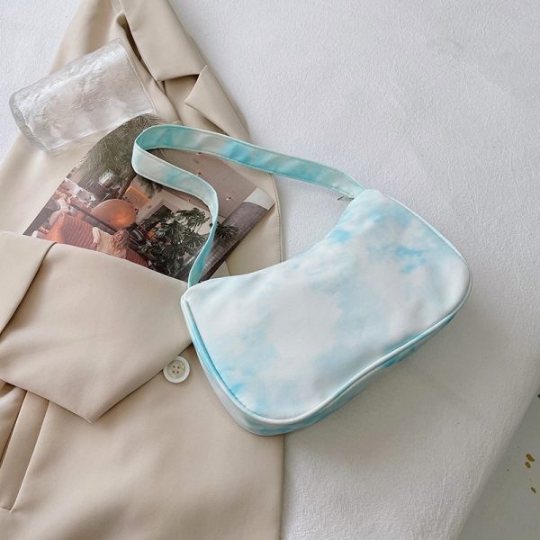 Tie-dye Bag Women's 2022 New Trend Fashion Casual Simple Street Hip-hop Simple Shoulder Messenger Bag Underarm Nylon Bag - Image 6