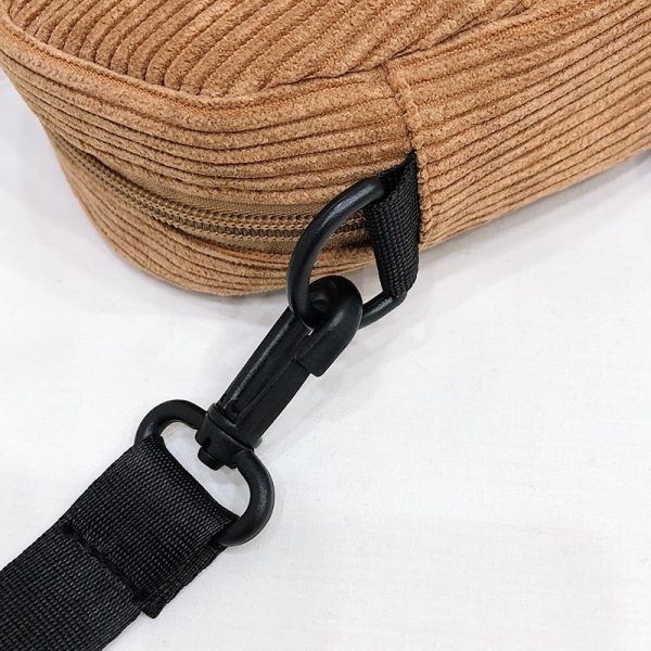 Women Little Corduroy Cloth Shoulder Bag Small Canvas Messenger Bag for Key Phone Pink Crossbody Bags Cute Zipper Purse for Girl - Image 6