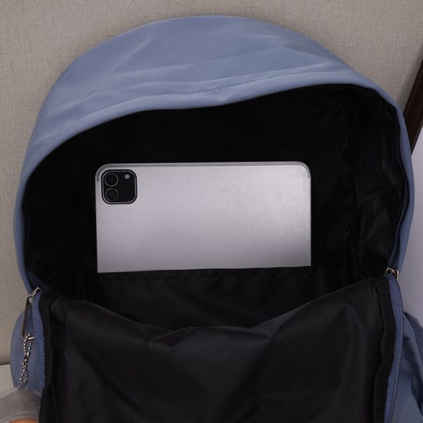 Women Nylon Zipper Backpack Preppy Style Students Solid Color School Knapsacks Girls Large Capacaity Rucksacks Backpack Women - Image 5