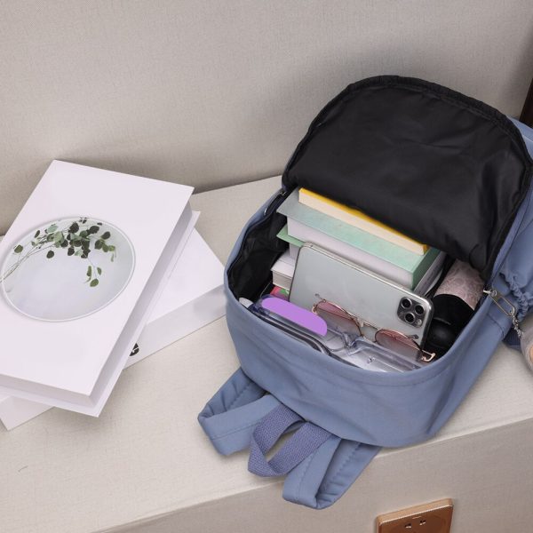 Women Nylon Zipper Backpack Preppy Style Students Solid Color School Knapsacks Girls Large Capacaity Rucksacks Backpack Women - Image 6