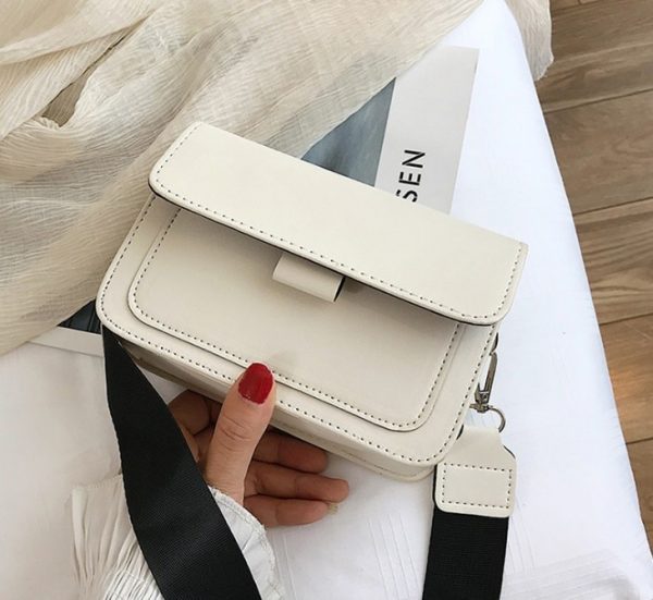 Women's Crossbody Bag New Small Square Bag Trendy Fashion Casual Simple Wide Shoulder Strap Retro One Shoulder Messenger Bag - Image 6