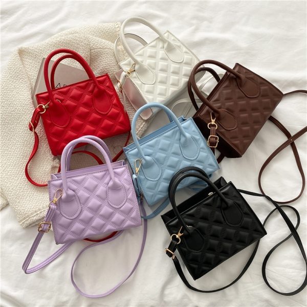 Women's Crossbody Bag Retro Texture Bag New Trendy Fashion One-shoulder Small Square Bag Simple Personality Hand Messenger Bag - Image 5
