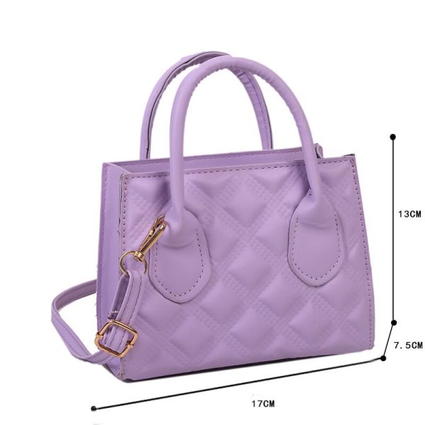 Women's Crossbody Bag Retro Texture Bag New Trendy Fashion One-shoulder Small Square Bag Simple Personality Hand Messenger Bag - Image 6