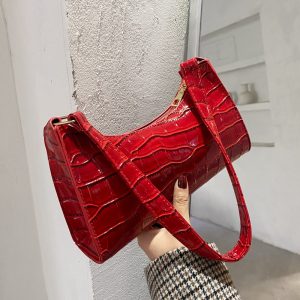 Women's Exquisite Shopping Bag Tote Shoulder Bag Fashion Retro Casual Female Leather Solid Color Chain Handbag for Women 2022
