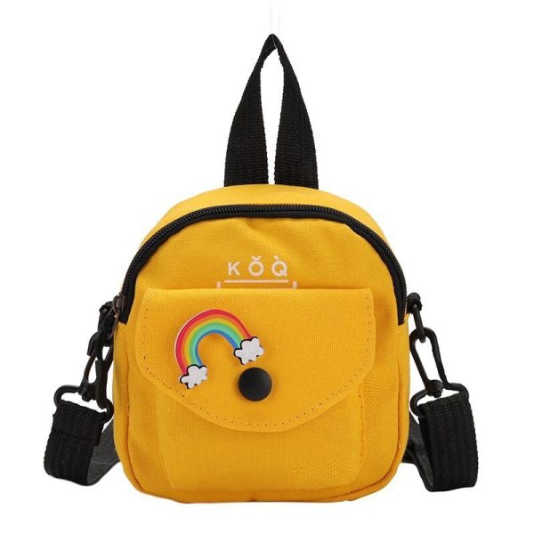 Women's Handbag Cute Small Bag Fashionable and Versatile Canvas Messenger Bag Korean Casual One Shoulder Small Square Bag - Image 6