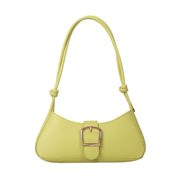 Women's Shoulder Bag Solid Color Popular Small Bag Trend Summer 2022 New Trendy Crossbody Bag Texture Shoulder Underarm Bag - Image 2