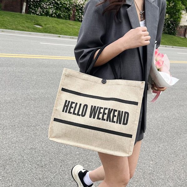 Women's Tote Bag Four Seasons New Fashion Women's Handbag Large Capacity Commuter Print Student Shoulder Bag